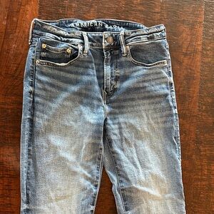 American Eagle Outfitters Men's Faded Blue Slim Jeans